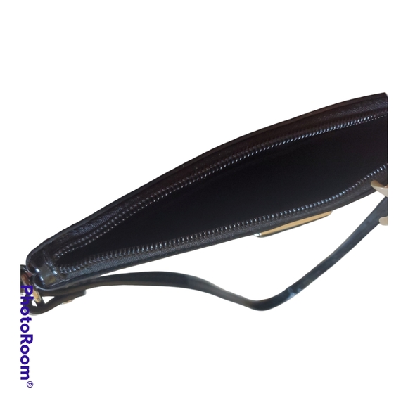 COACH Black Patent Wristlet Clutch Wallet - Picture 2 of 5